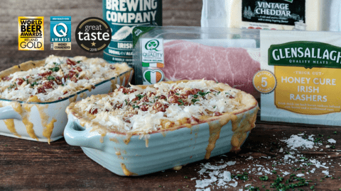 Bacon Crusted Beer Mac and Cheese Pots