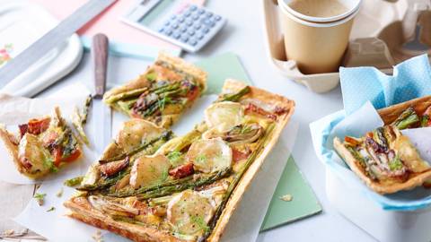 Quiche with spring vegetables