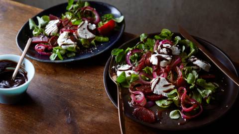 Beetroot Salad with Chocolate Balsamic Dressing