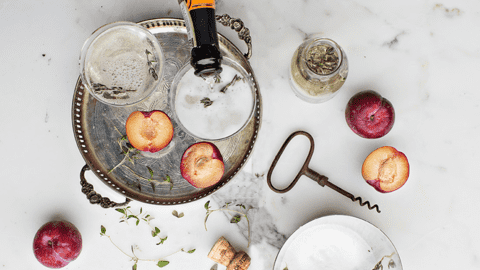 Prosecco, Plum & Thyme Cooler