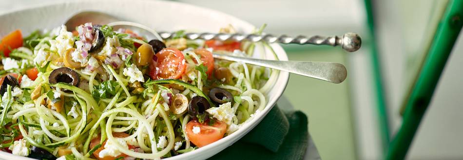 Greek Salad with Courgette Noodles