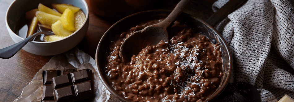 Chocolate and apple risotto