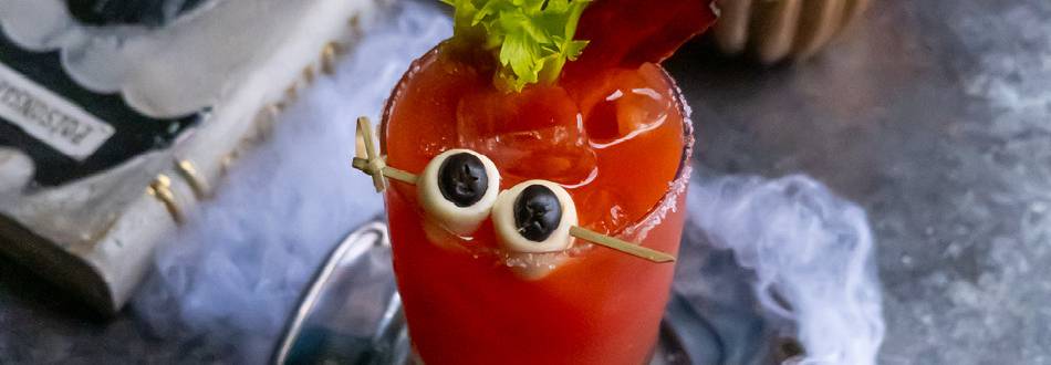 Halloween Themed Bloody Mary Cocktail