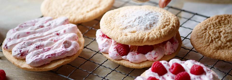 Dessert Biscuits with a Sweet Raspberry Cream Filling